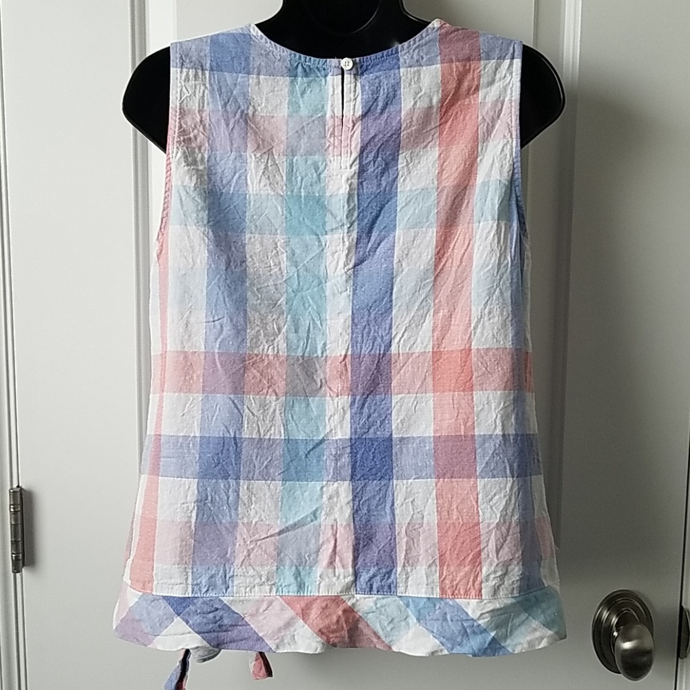 J.Crew Factory Gingham Side Tie Shell - image 6